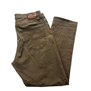 Lucky Brand 410 Athletic Slim Mens Pants 36x30 Olive Brown Stretch Chino Jeans